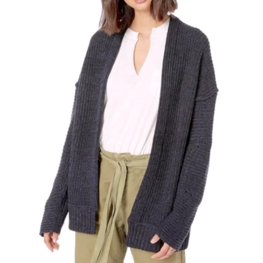 NWT Free People fp ribbed open cardigan